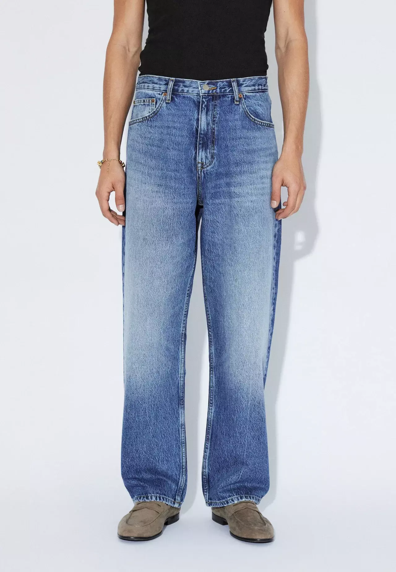 Dr. Denim Mid Fade Omar Relaxed Jeans Herren blau